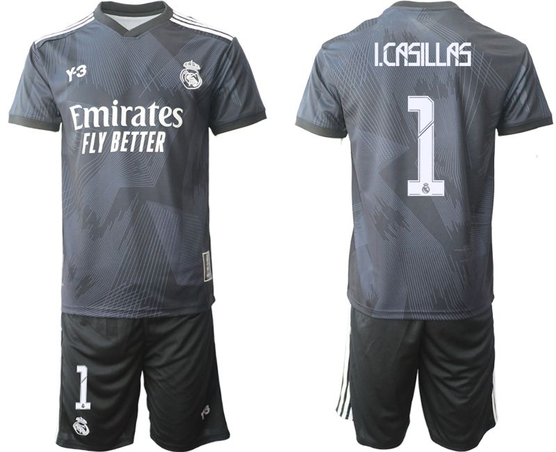 Men 2022-2023 Club Real Madrid Cuarta Camiseta Y3 de black #1 Soccer Jersey->real madrid jersey->Soccer Club Jersey
